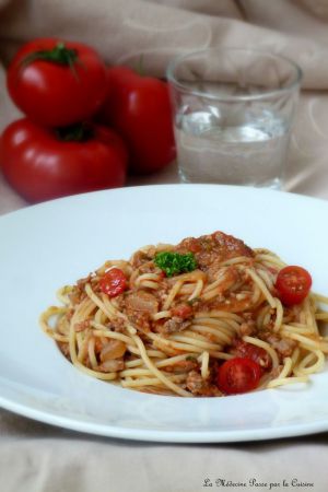 Recette Bolognese avec les restes du gigot d'agneau