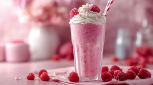 Recette Milkshake framboise facile