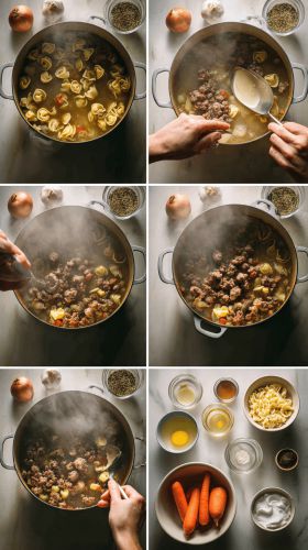 Recette Savor the Comfort: Creamy Sausage Tortellini Soup Recipe