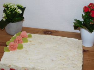 Recette Entremets fraises-rhubarbe