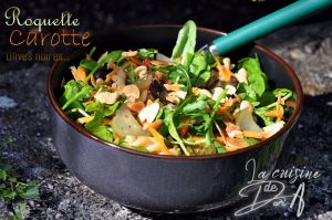 Recette Salade de roquette, torsades complètes, carotte