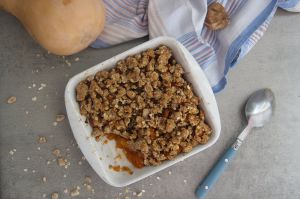 Recette Crumble courge cacahuète