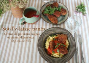 Recette Sot-l'y-laisse panés, crème de poivrons rouges et piment d'Espelette