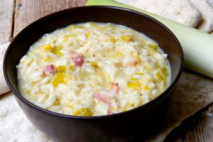 Recette Risotto poireaux et lardons