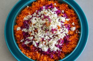 Recette Salade de chou rouge, carottes et féta