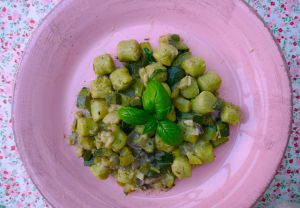 Recette Gnocchi à l'ail des ours et aux courgettes