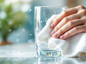 Recette Faire briller des verres après lavage avec essuyage microfibre sans traces