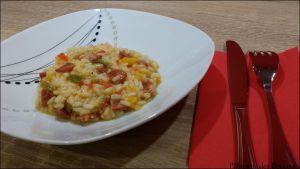 Recette Risotto au Chorizo et aux Poivrons