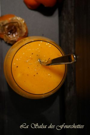 Recette Soupe De Kaki a La Mangue Et a La Fève Tonka