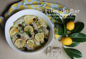 Recette Filet de bar au citron et huile d'olive