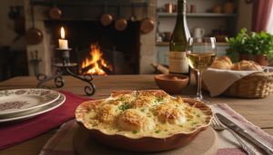 Recette Saint-Jacques gratinées au vin blanc et à la crème : la recette star du réveillon