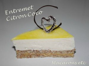 Recette Entremet Citron Coco