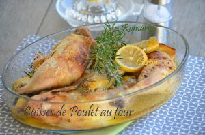 Recette Cuisses de poulet citron & romarin