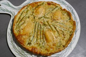 Recette Tarte aux asperges vertes et au chèvre