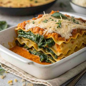 Recette Creamy Butternut Squash Spinach Lasagna