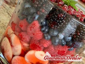 Recette Salade de fruits à la crème de griottes