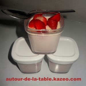 Recette Yaourt fraise-mascarpone