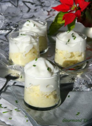 Recette Ecrasée de pommes de terre au fenouil, espuma de brandade