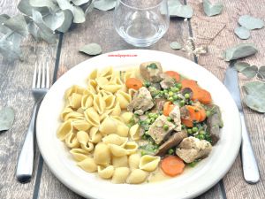 Recette Sauté de porc carottes champignons