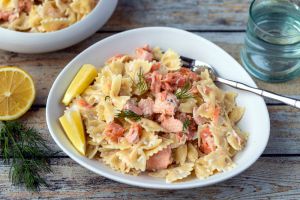 Recette Pâtes aux deux saumons
