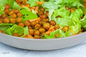 Recette Salade de pois chiche grillés (vegan)