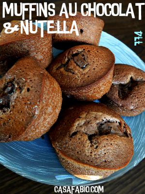 Recette Muffins au chocolat et Nutella