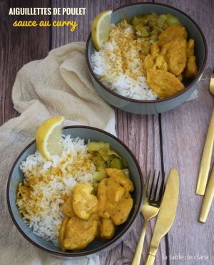 Recette Aiguillettes de poulet sauce au curry