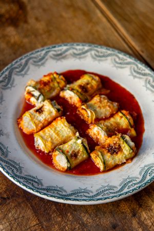 Recette Petits rouleaux de courgettes à la ricotta