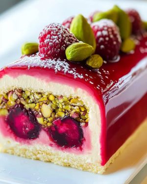 Recette Bûche Framboise Pistache