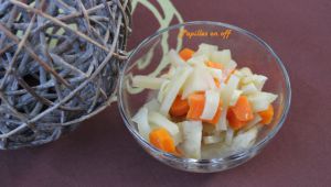 Recette Salade cuite de carottes, fenouil et artichauts