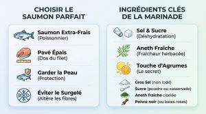 Recette Saumon gravlax maison : réussir la marinade aux agrumes
