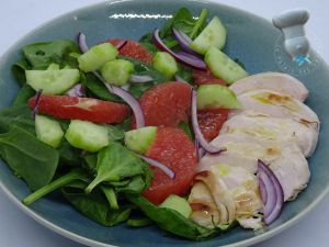 Recette Salade minceur poulet pamplemousse