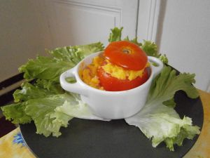 Recette Tomates farcies polenta et lardons