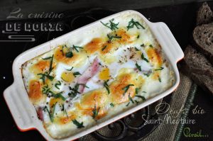 Recette Oeufs cocotte au Saint-Nectaire