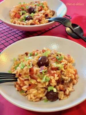 Recette Risotto à la tomate et chorizo