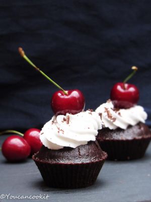 Recette Cupcakes façon forêt noire {VEGAN}