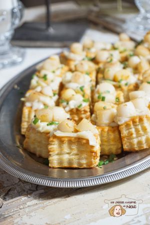 Recette Mini bouchées à la reine au poireau et aux noix de Saint-Jacques