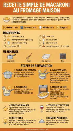 Recette Simple de macaroni au fromage maison