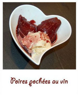 Recette Poires pochées au vin