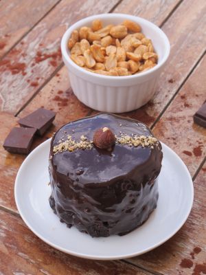 Recette Entremet chocolat et cacahuète