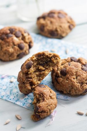 Recette Cookies chocolat et graines de tournesol | vegan