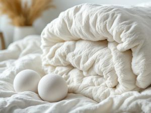 Recette Redonner du gonflant à une couette en synthétique avec cycle délicat et balles de séchage