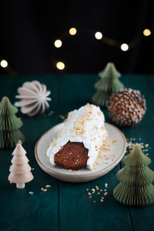 Recette Bûche roulée vegan chocolat noisettes