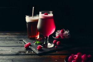 Recette Cocktail à la bière, hibiscus et framboise
