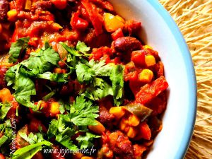 Recette Chili sin Carne (chili végétalien-végan)
