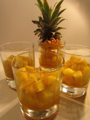 Recette Tartare d'ananas au caramel de fenouil