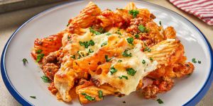 Recette High Protein Sheet Pan Pasta Bake