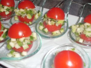 Recette Tartare de tomates-courgettes-poivrons-fenouil
