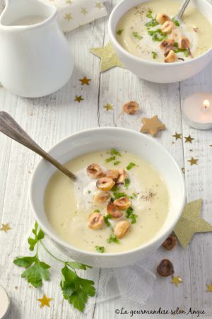 Recette Velouté de panais aux noisettes grillées #Noël vegan