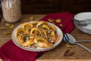 Recette Patidou rôti et pois chiches (au four)